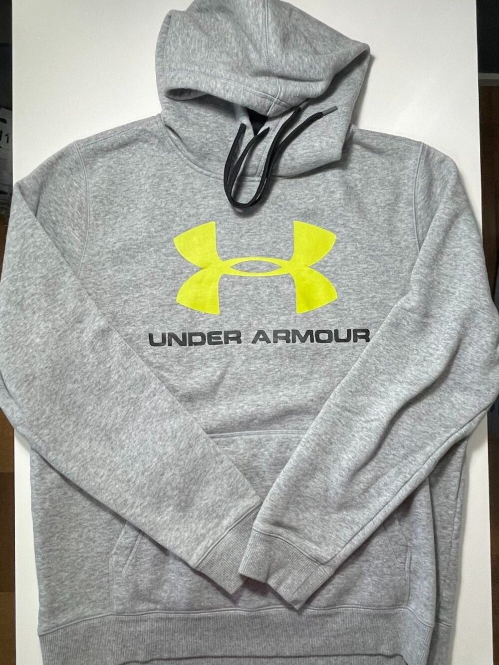 Under Armour ColdGear Men’s Gray Hoodie Size Large Fitted Cotton Poly Excellent